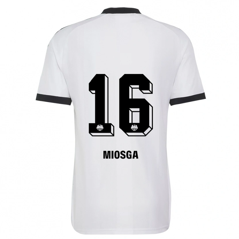 Danxen Børn Kimani Miosga #16 Sort Hvid Udebane Spillertrøjer 2026/27 Trøje T-Shirt