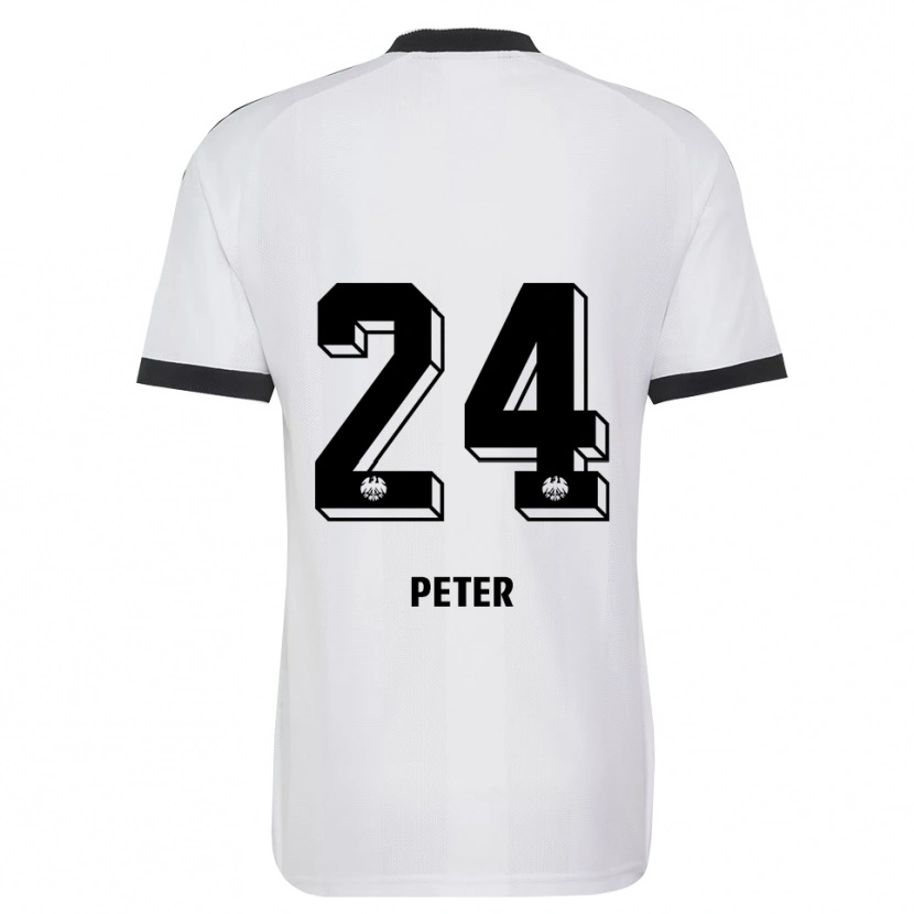 Danxen Børn Nicolas Peter #24 Sort Hvid Udebane Spillertrøjer 2026/27 Trøje T-Shirt