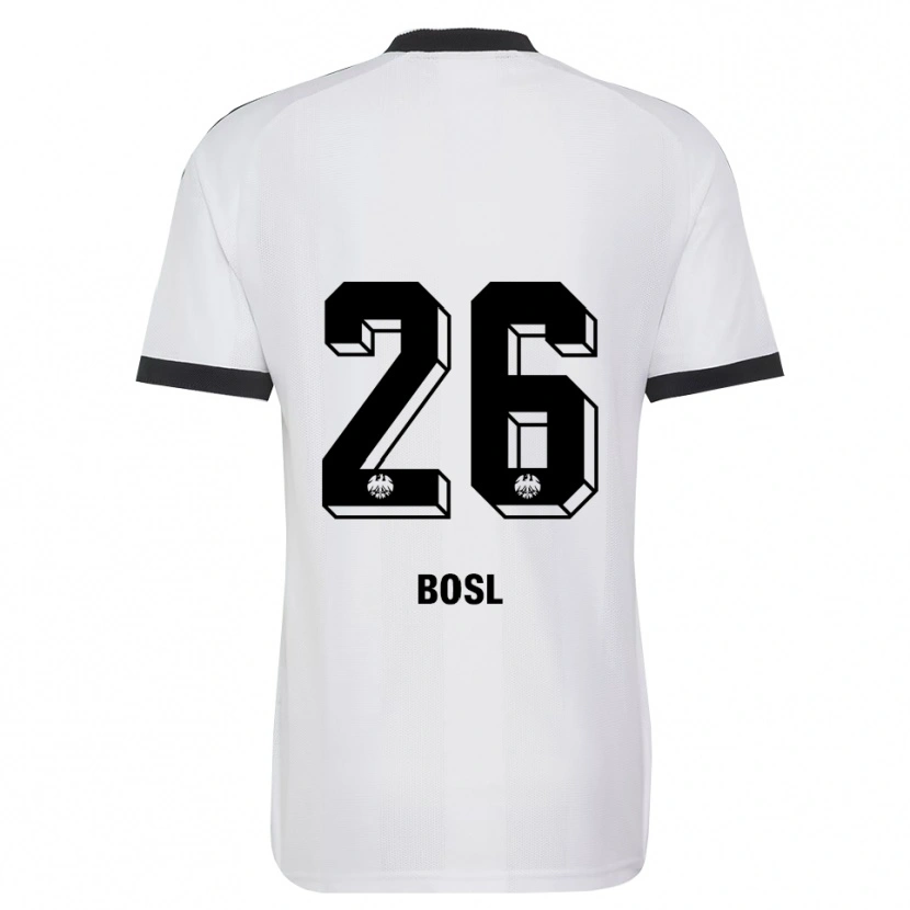 Danxen Børn Cara Bosl #26 Sort Hvid Udebane Spillertrøjer 2026/27 Trøje T-Shirt