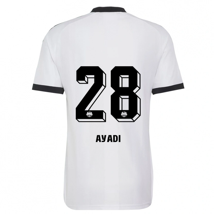 Danxen Børn Akram Ayadi #28 Sort Hvid Udebane Spillertrøjer 2026/27 Trøje T-Shirt