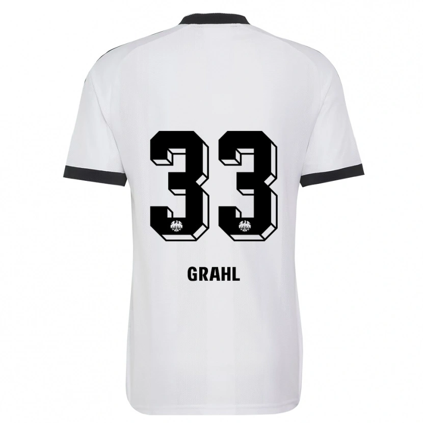 Danxen Børn Jens Grahl #33 Sort Hvid Udebane Spillertrøjer 2026/27 Trøje T-Shirt