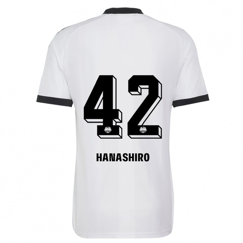 Danxen Børn Rinto Hanashiro #42 Sort Hvid Udebane Spillertrøjer 2026/27 Trøje T-Shirt