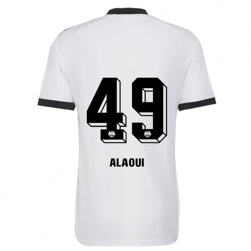 Danxen Børn Anas Alaoui #49 Sort Hvid Udebane Spillertrøjer 2026/27 Trøje T-Shirt
