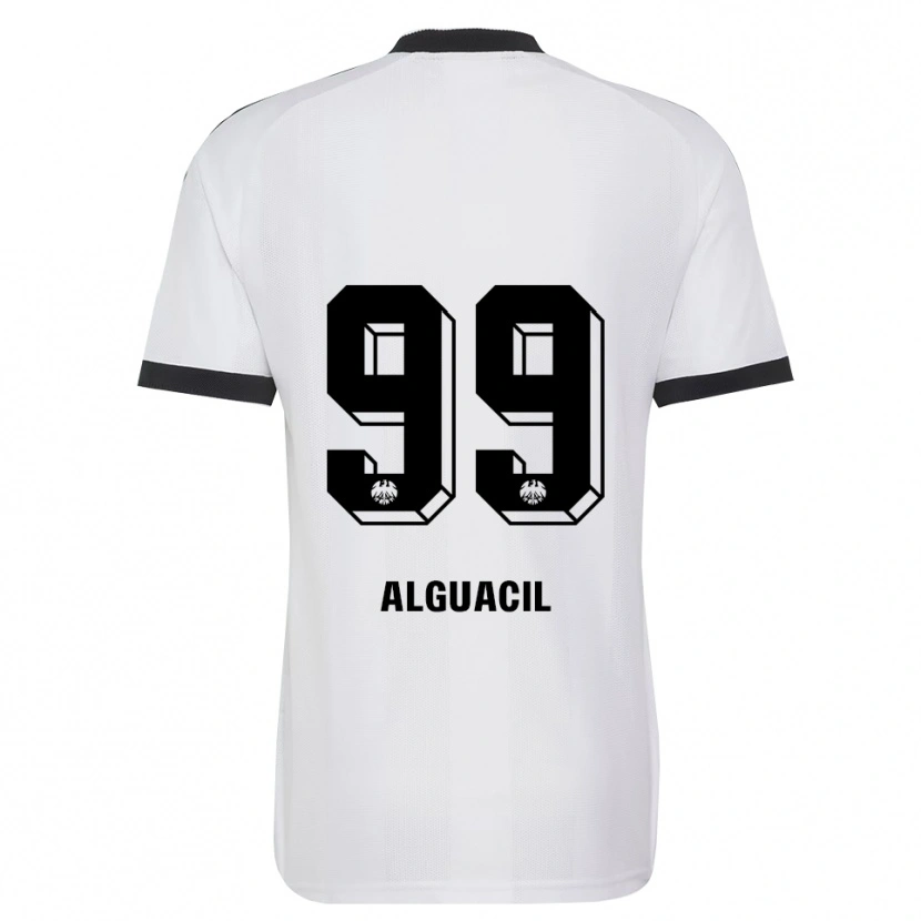 Danxen Børn Ainhoa Alguacil #99 Sort Hvid Udebane Spillertrøjer 2026/27 Trøje T-Shirt