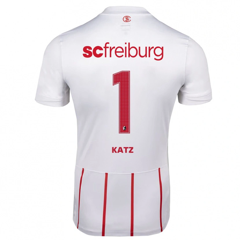 Danxen Børn Kilian Katz #1 Hvid Rød Gul Udebane Spillertrøjer 2026/27 Trøje T-Shirt