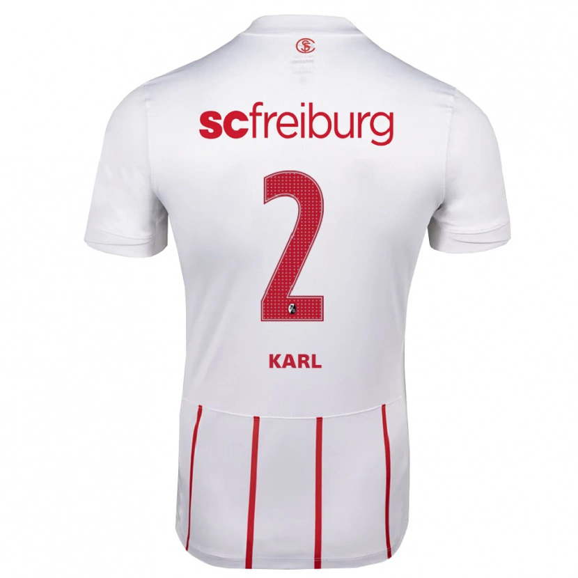 Danxen Børn Lisa Karl #2 Hvid Rød Gul Udebane Spillertrøjer 2026/27 Trøje T-Shirt