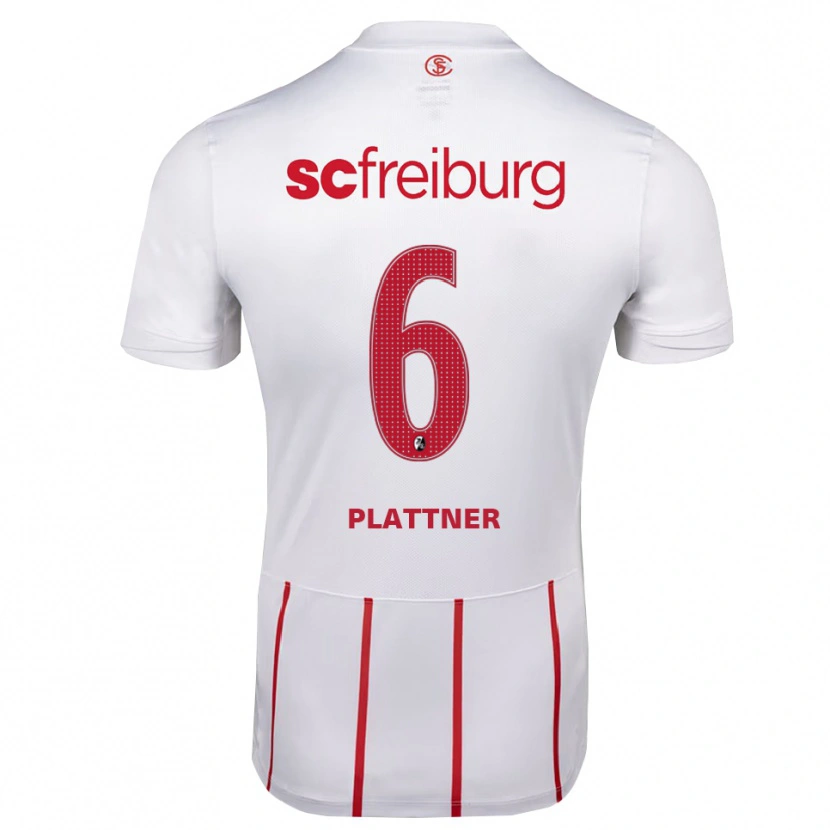 Danxen Børn Tim Plattner #6 Hvid Rød Gul Udebane Spillertrøjer 2026/27 Trøje T-Shirt
