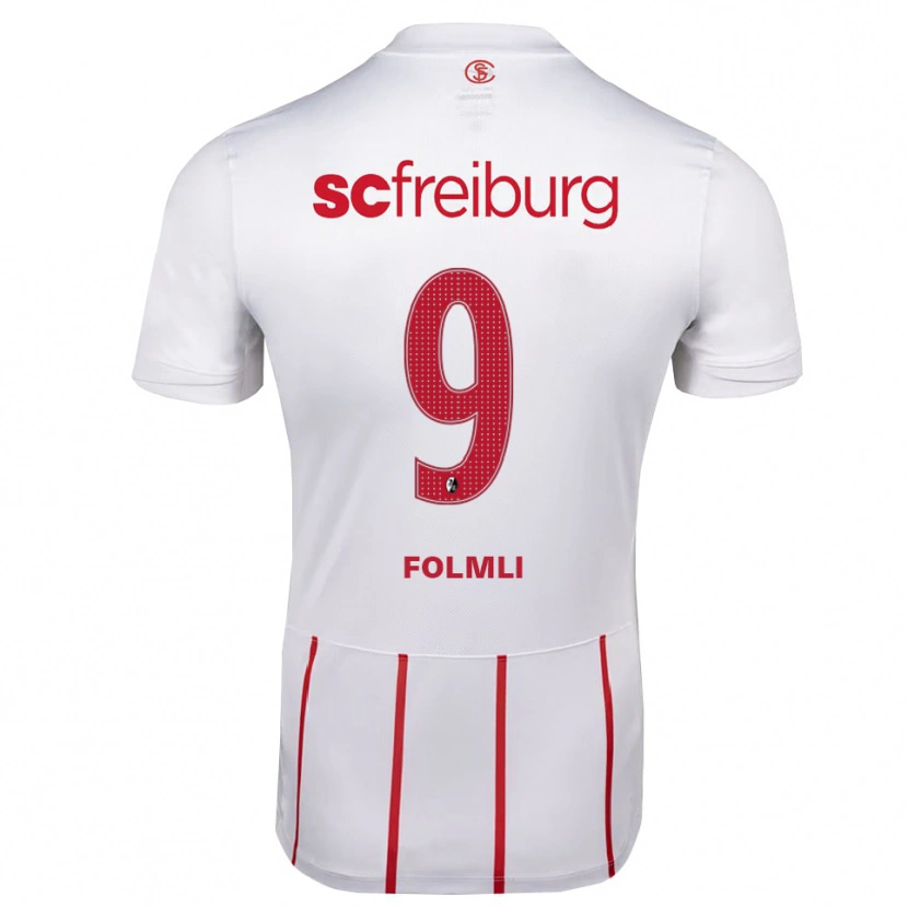 Danxen Børn Svenja Fölmli #9 Hvid Rød Gul Udebane Spillertrøjer 2026/27 Trøje T-Shirt