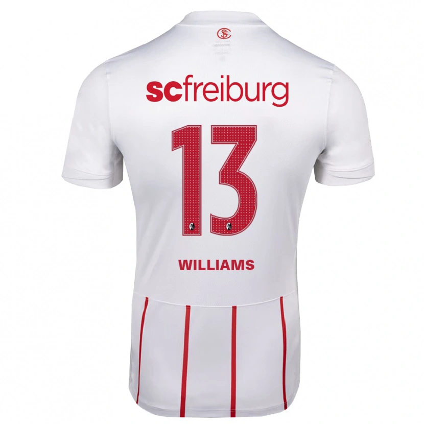 Danxen Børn Daniel Williams #13 Hvid Rød Gul Udebane Spillertrøjer 2026/27 Trøje T-Shirt