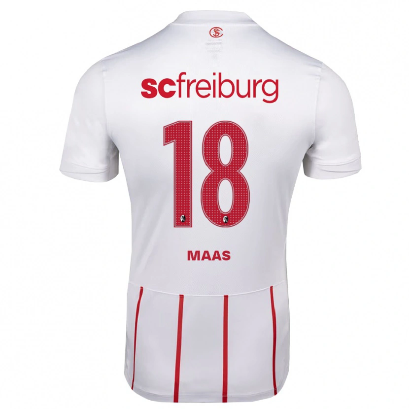Danxen Børn Mia-Lena Maas #18 Hvid Rød Gul Udebane Spillertrøjer 2026/27 Trøje T-Shirt