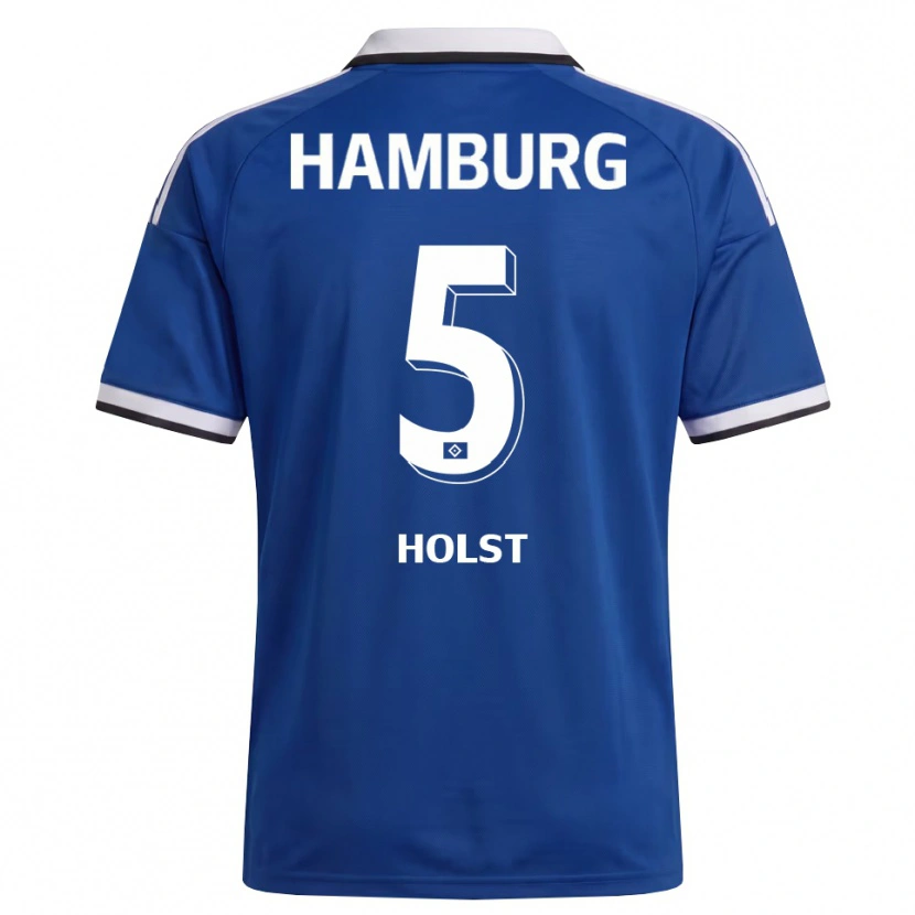 Danxen Børn Evelyn Holst #5 Hvid Blå Udebane Spillertrøjer 2026/27 Trøje T-Shirt