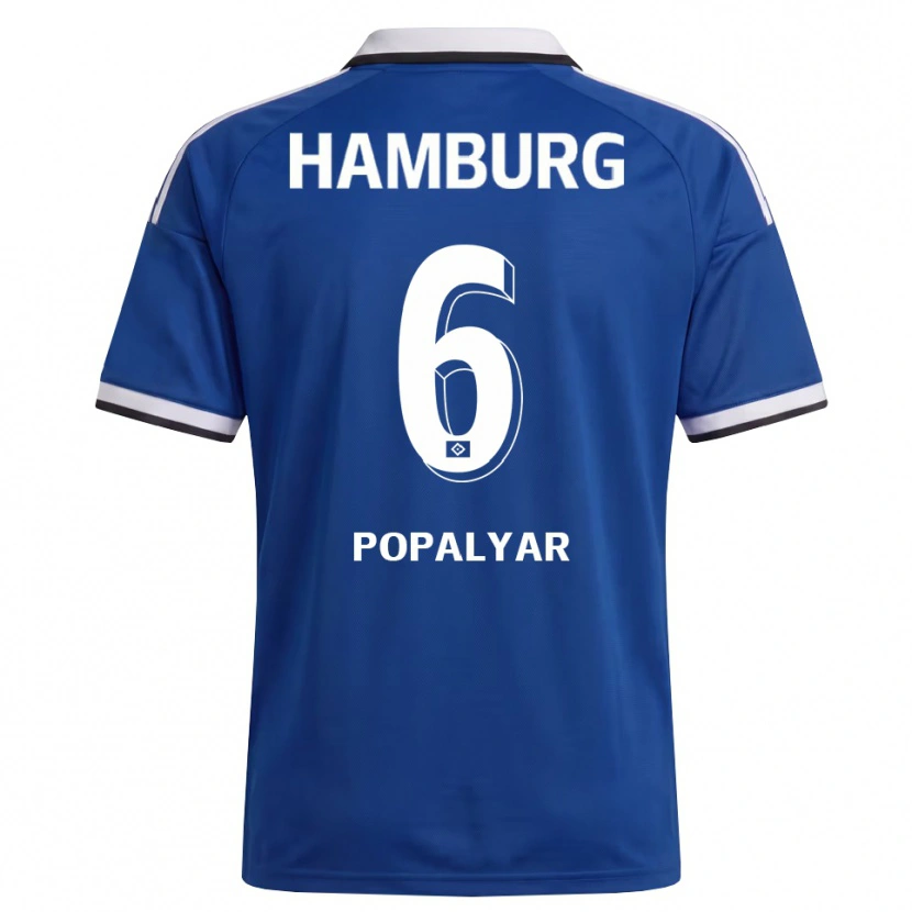 Danxen Børn Omer Popalyar #6 Hvid Blå Udebane Spillertrøjer 2026/27 Trøje T-Shirt