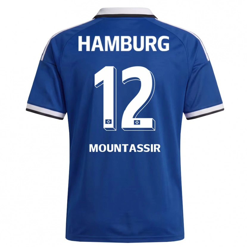 Danxen Børn Youssef Mountassir #12 Hvid Blå Udebane Spillertrøjer 2026/27 Trøje T-Shirt