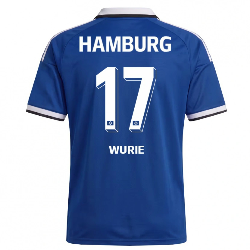 Danxen Børn David Wurie #17 Hvid Blå Udebane Spillertrøjer 2026/27 Trøje T-Shirt
