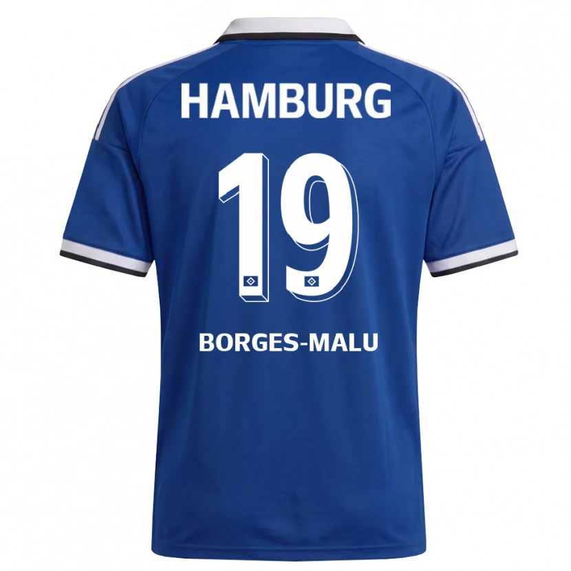 Danxen Børn Louis Borges-Malu #19 Hvid Blå Udebane Spillertrøjer 2026/27 Trøje T-Shirt