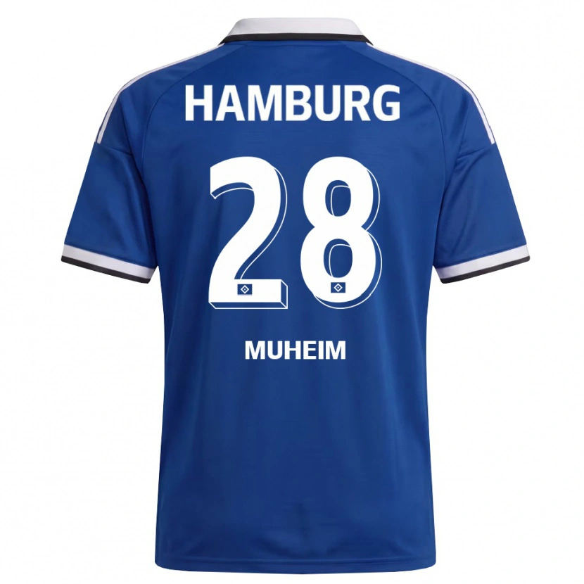 Danxen Børn Miro Muheim #28 Hvid Blå Udebane Spillertrøjer 2026/27 Trøje T-Shirt