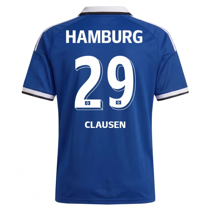 Danxen Børn Lina Clausen #29 Hvid Blå Udebane Spillertrøjer 2026/27 Trøje T-Shirt
