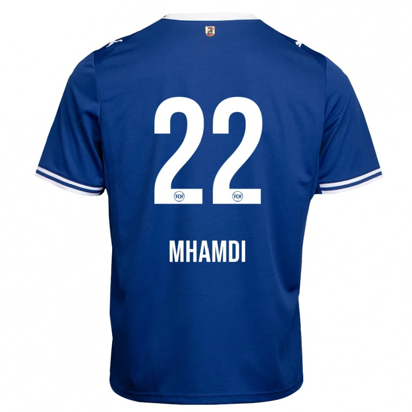 Danxen Børn Oualid Mhamdi #22 Kongelig Blå Hvid Udebane Spillertrøjer 2026/27 Trøje T-Shirt