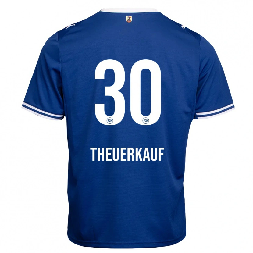 Danxen Børn Norman Theuerkauf #30 Kongelig Blå Hvid Udebane Spillertrøjer 2026/27 Trøje T-Shirt