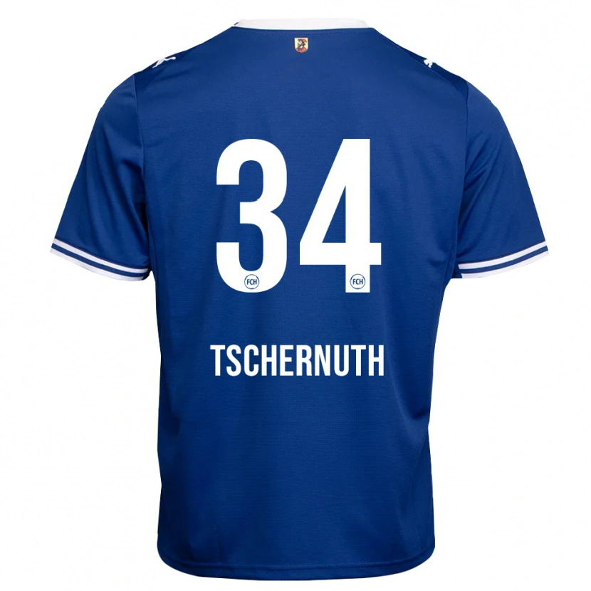 Danxen Børn Paul Tschernuth #34 Kongelig Blå Hvid Udebane Spillertrøjer 2026/27 Trøje T-Shirt