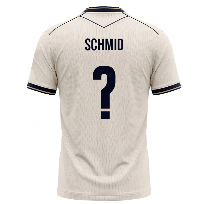Danxen Børn Juliane Schmid #0 Off-White Blækblå Udebane Spillertrøjer 2026/27 Trøje T-Shirt