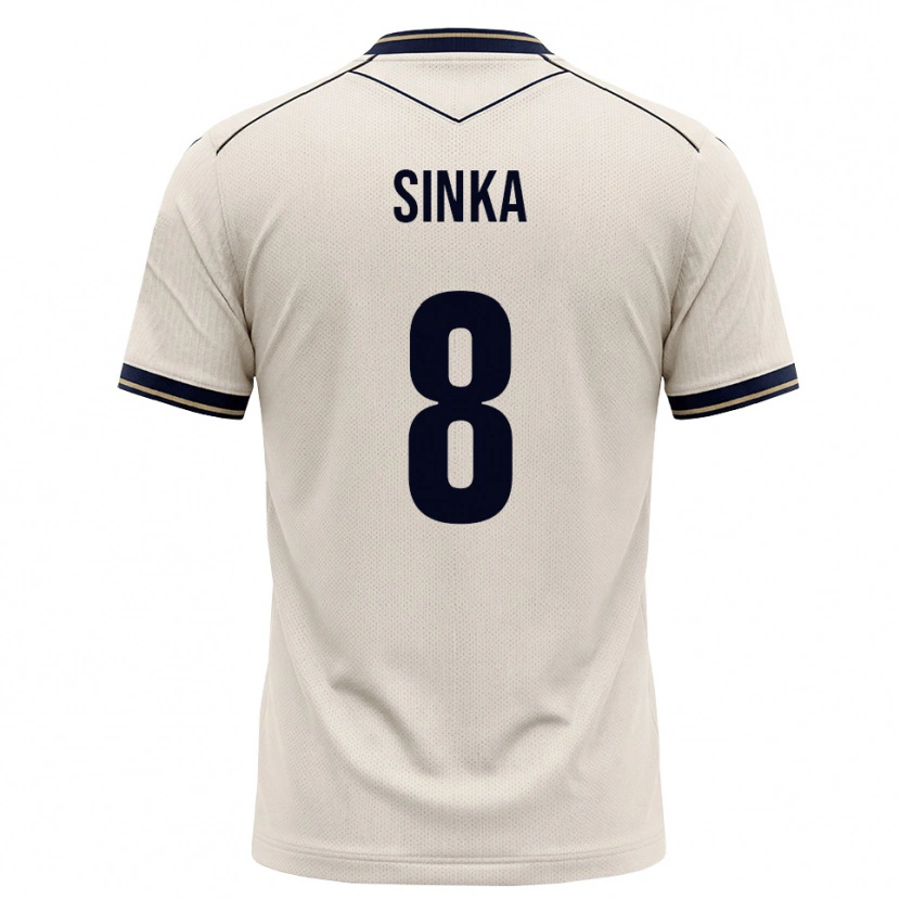 Danxen Børn Napsugár Sinka #8 Off-White Blækblå Udebane Spillertrøjer 2026/27 Trøje T-Shirt