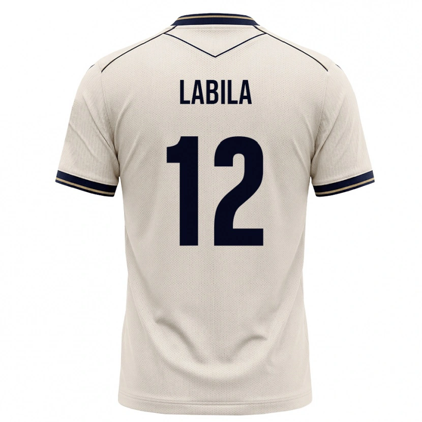 Danxen Børn Daniel Labila #12 Off-White Blækblå Udebane Spillertrøjer 2026/27 Trøje T-Shirt