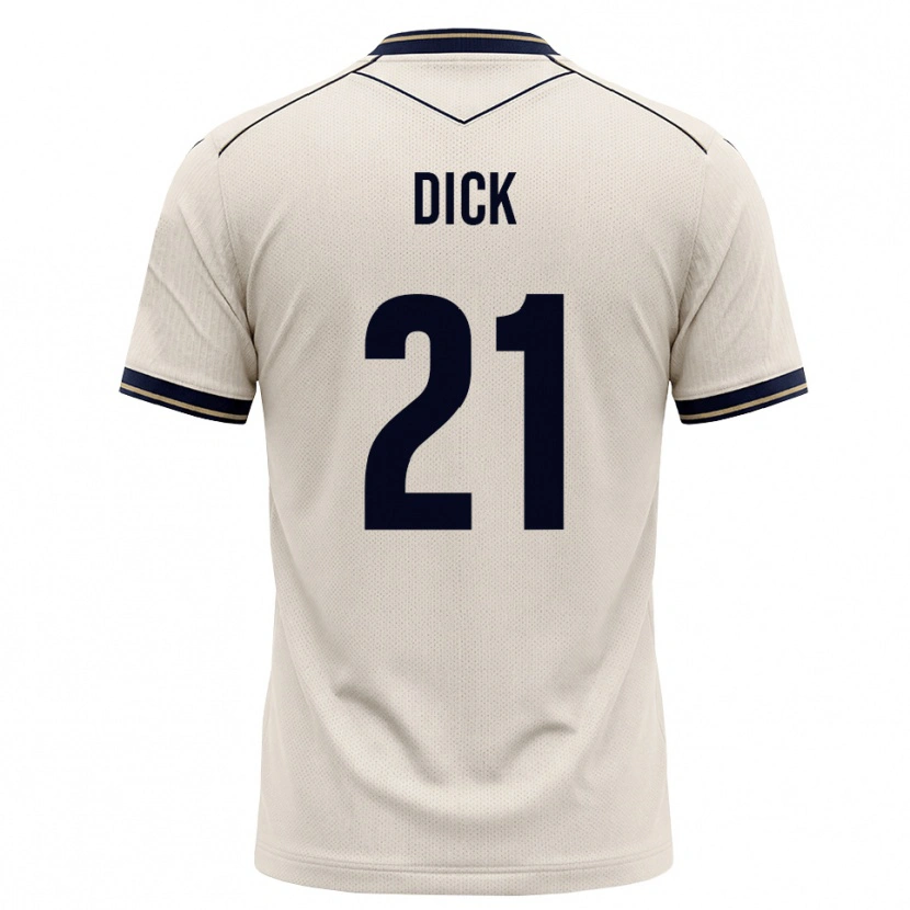 Danxen Børn Laura Dick #21 Off-White Blækblå Udebane Spillertrøjer 2026/27 Trøje T-Shirt