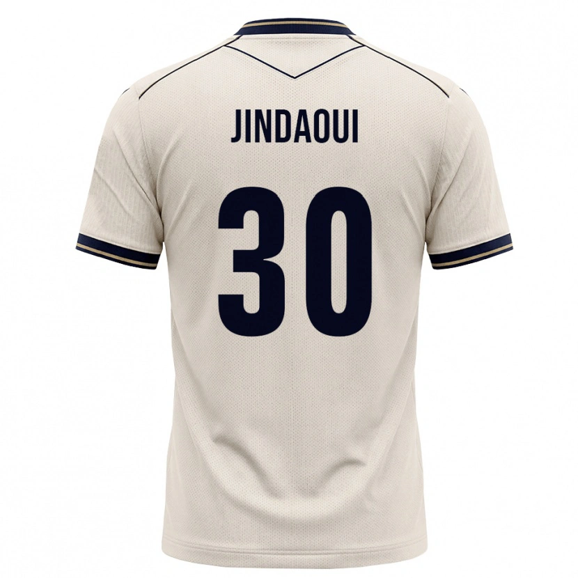 Danxen Børn Nader Jindaoui #30 Off-White Blækblå Udebane Spillertrøjer 2026/27 Trøje T-Shirt