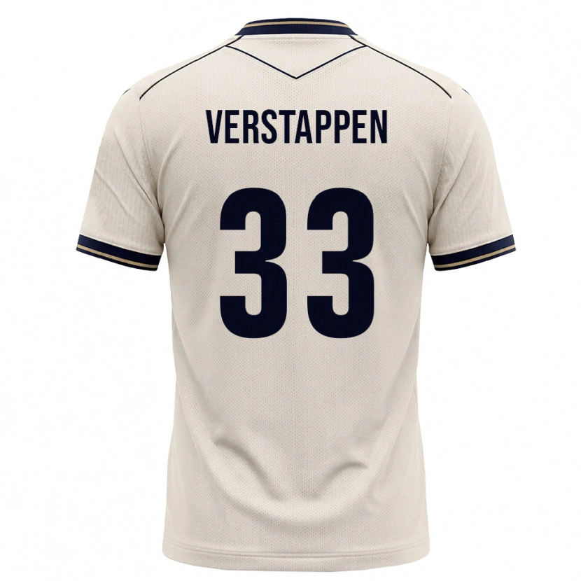 Danxen Børn Eric Verstappen #33 Off-White Blækblå Udebane Spillertrøjer 2026/27 Trøje T-Shirt