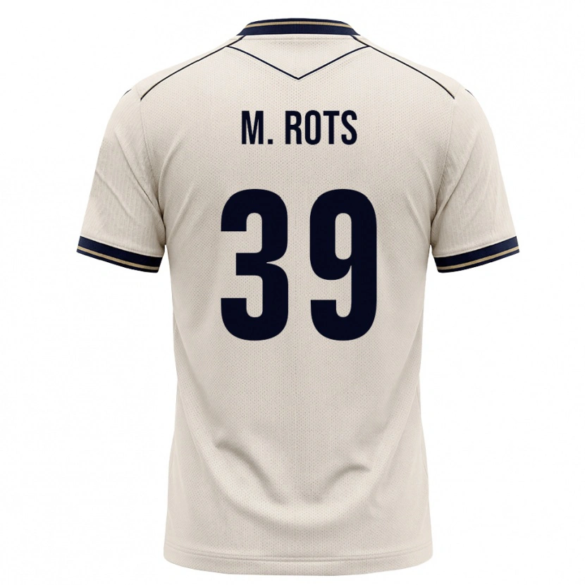 Danxen Børn Mats Rots #39 Off-White Blækblå Udebane Spillertrøjer 2026/27 Trøje T-Shirt