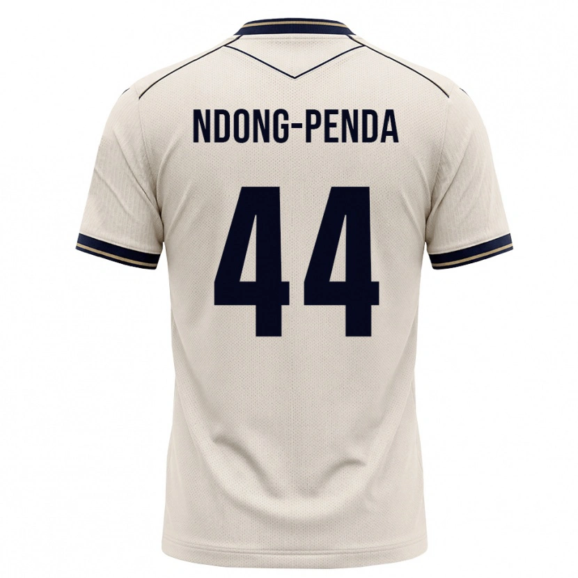 Danxen Børn Maxime Ndong-Penda #44 Off-White Blækblå Udebane Spillertrøjer 2026/27 Trøje T-Shirt