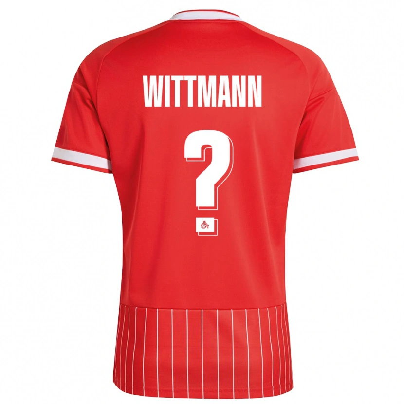 Danxen Børn Eyk Wittmann #0 Rød Hvid Grøn Udebane Spillertrøjer 2026/27 Trøje T-Shirt