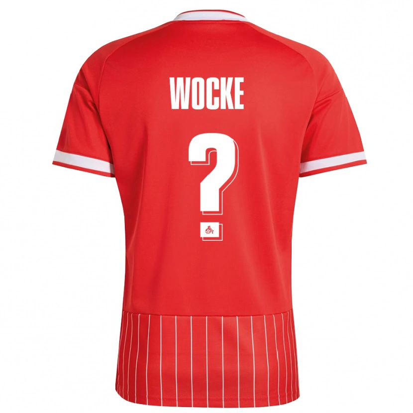 Danxen Børn Lukas Wocke #0 Rød Hvid Grøn Udebane Spillertrøjer 2026/27 Trøje T-Shirt