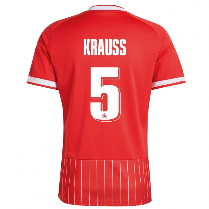 Danxen Børn Tom Krauß #5 Rød Hvid Grøn Udebane Spillertrøjer 2026/27 Trøje T-Shirt