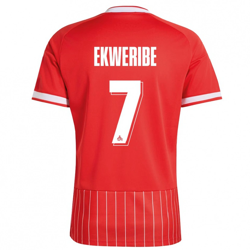 Danxen Børn Kevin Ekweribe #7 Rød Hvid Grøn Udebane Spillertrøjer 2026/27 Trøje T-Shirt