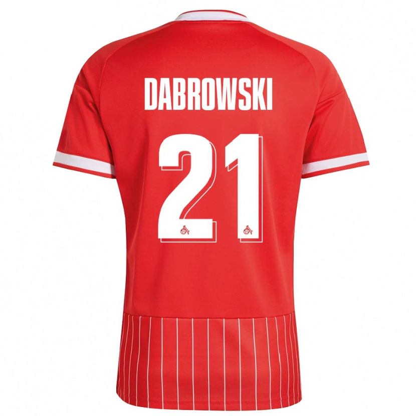 Danxen Børn Luc Dabrowski #21 Rød Hvid Grøn Udebane Spillertrøjer 2026/27 Trøje T-Shirt