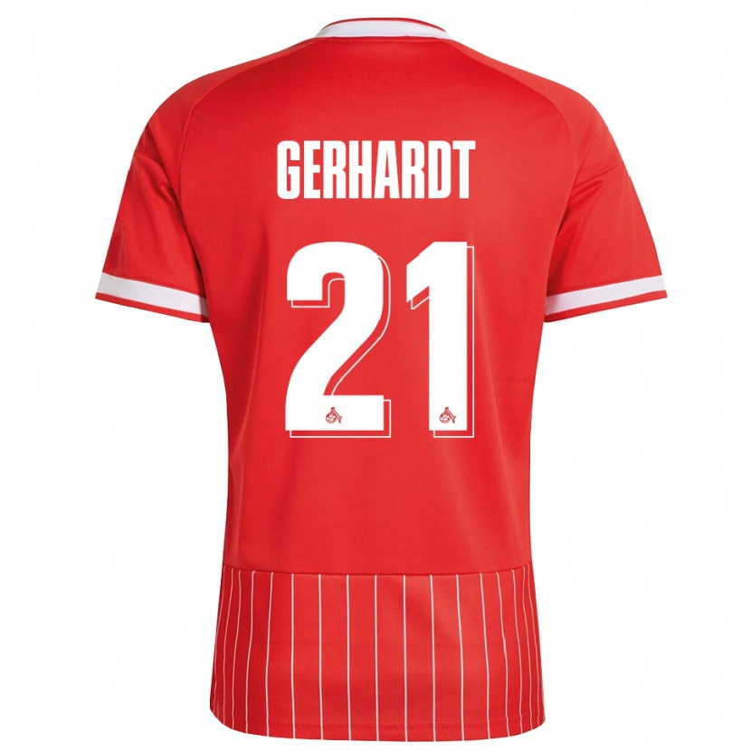 Danxen Børn Anna Gerhardt #21 Rød Hvid Grøn Udebane Spillertrøjer 2026/27 Trøje T-Shirt