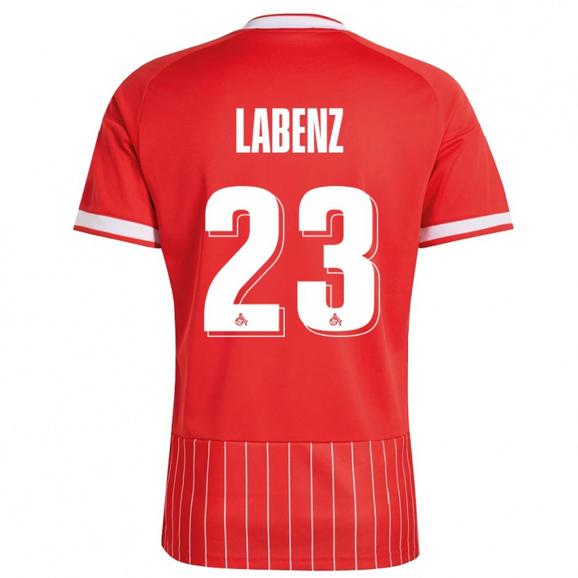 Danxen Børn Luiz Labenz #23 Rød Hvid Grøn Udebane Spillertrøjer 2026/27 Trøje T-Shirt