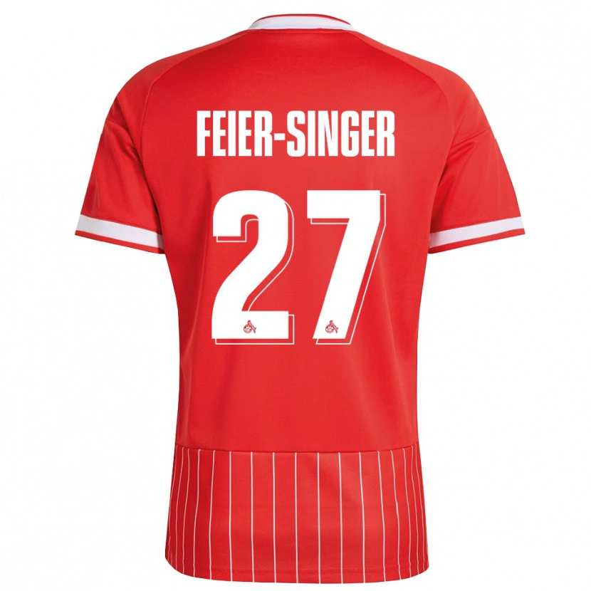 Danxen Børn Laura Feier-Singer #27 Rød Hvid Grøn Udebane Spillertrøjer 2026/27 Trøje T-Shirt