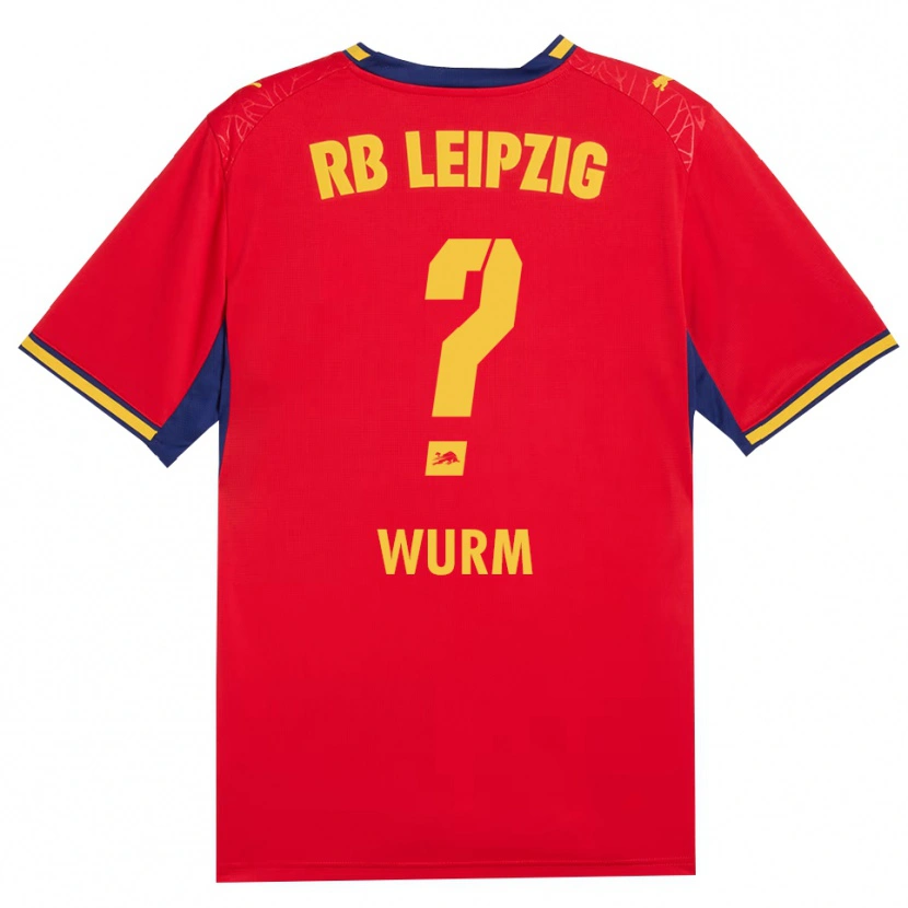 Danxen Børn Simon Wurm #0 Rød Gul Kongelig Blå Udebane Spillertrøjer 2026/27 Trøje T-Shirt