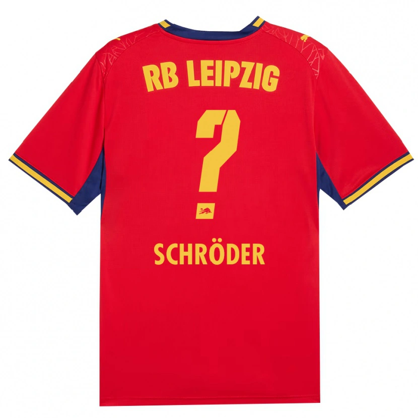 Danxen Børn Levin Schröder #0 Rød Gul Kongelig Blå Udebane Spillertrøjer 2026/27 Trøje T-Shirt