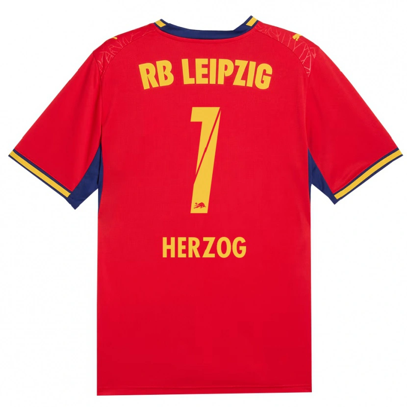 Danxen Børn Elvira Herzog #1 Rød Gul Kongelig Blå Udebane Spillertrøjer 2026/27 Trøje T-Shirt