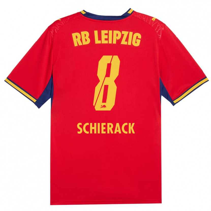 Danxen Børn Simon Schierack #8 Rød Gul Kongelig Blå Udebane Spillertrøjer 2026/27 Trøje T-Shirt