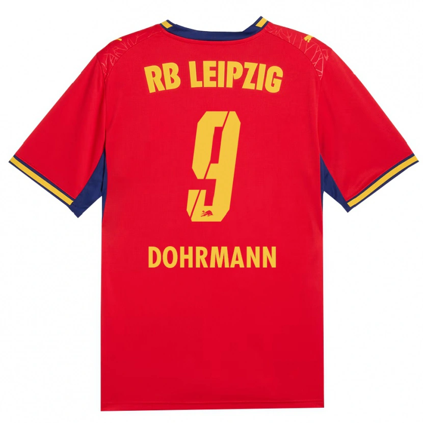Danxen Børn Paul Dohrmann #9 Rød Gul Kongelig Blå Udebane Spillertrøjer 2026/27 Trøje T-Shirt