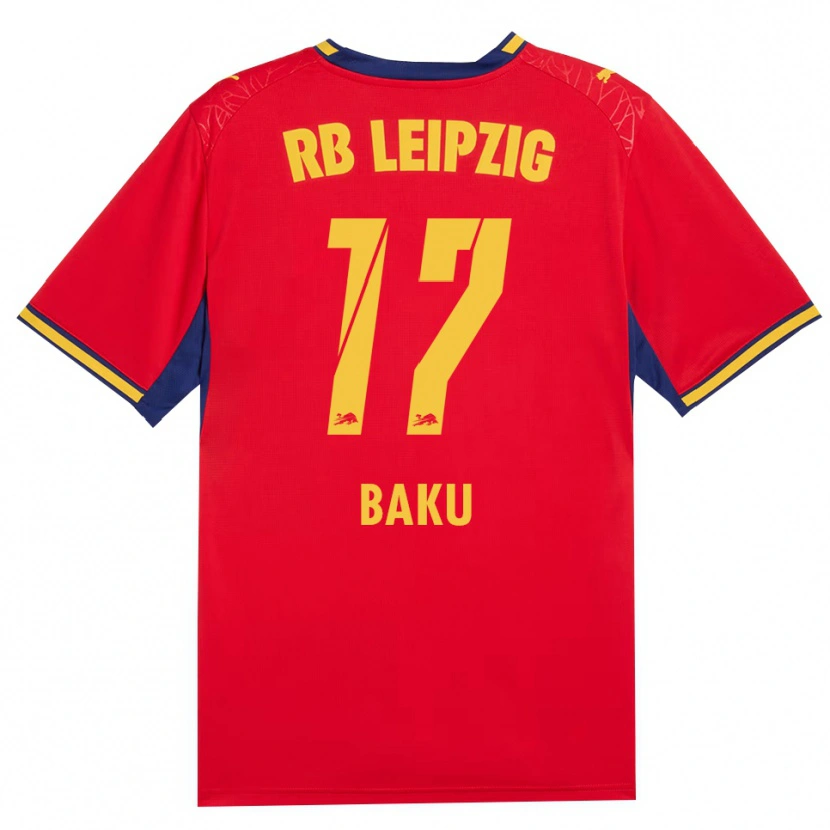 Danxen Børn Ridle Baku #17 Rød Gul Kongelig Blå Udebane Spillertrøjer 2026/27 Trøje T-Shirt