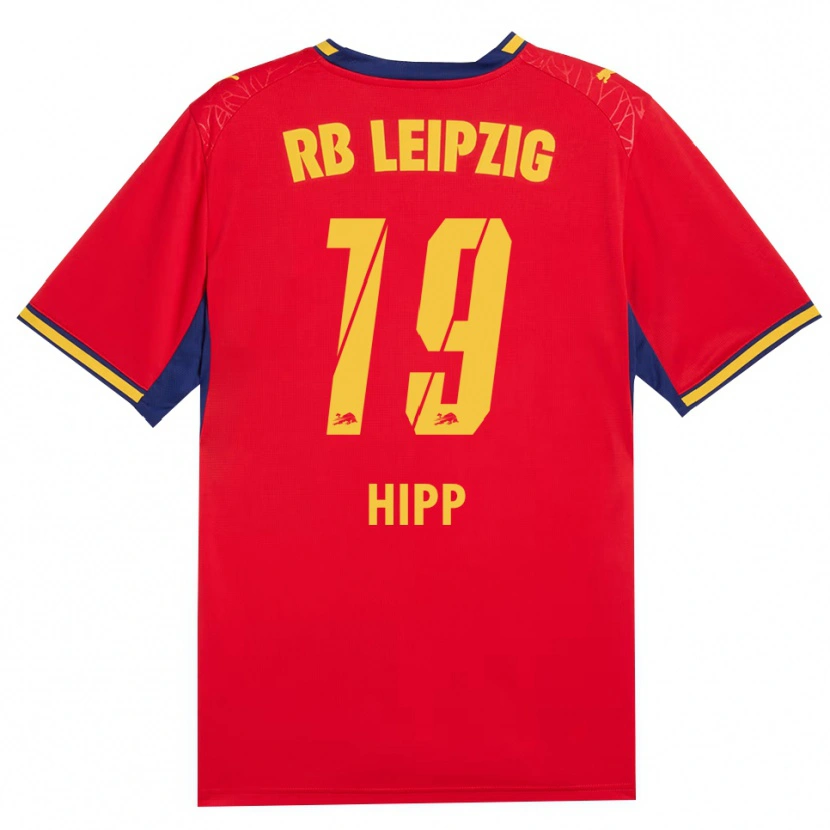 Danxen Børn Jenny Hipp #19 Rød Gul Kongelig Blå Udebane Spillertrøjer 2026/27 Trøje T-Shirt
