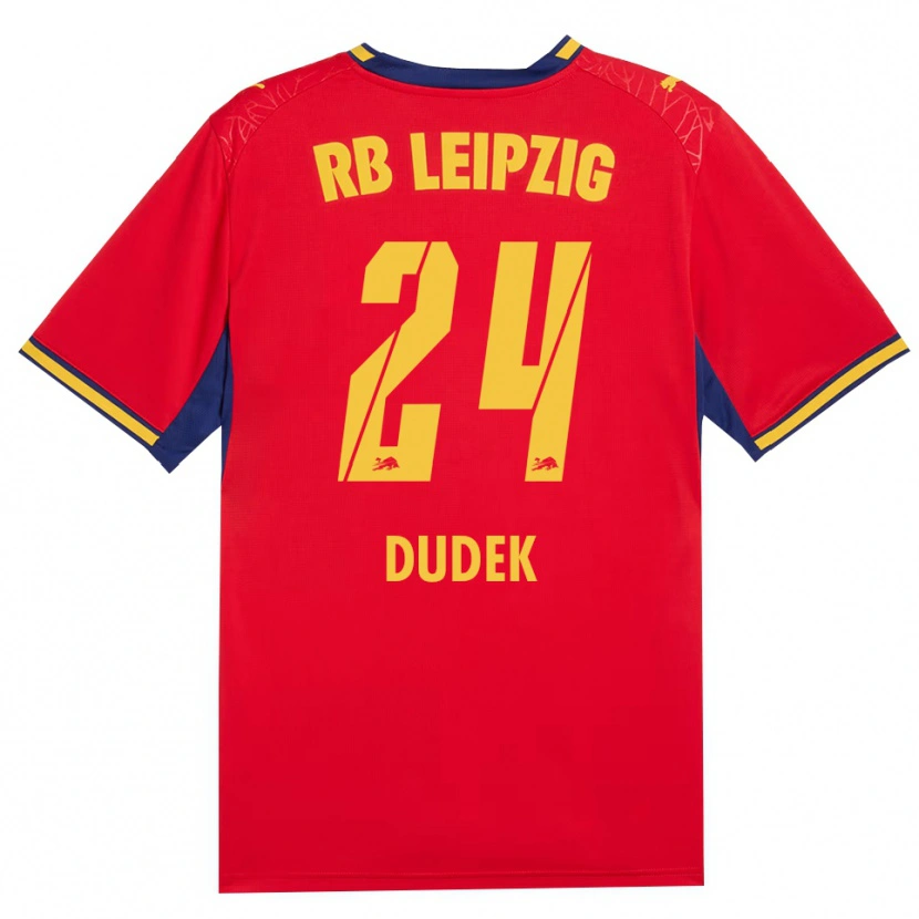 Danxen Børn Nikoline Dudek #24 Rød Gul Kongelig Blå Udebane Spillertrøjer 2026/27 Trøje T-Shirt