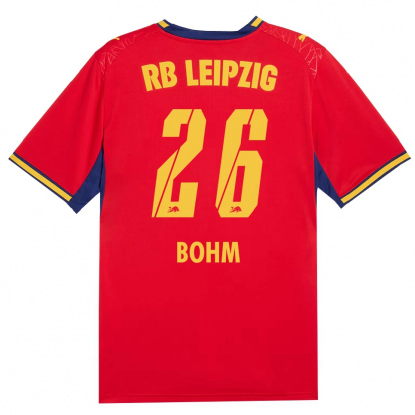 Danxen Børn Pepe Böhm #26 Rød Gul Kongelig Blå Udebane Spillertrøjer 2026/27 Trøje T-Shirt