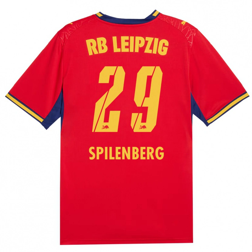 Danxen Børn Maja Spilenberg #29 Rød Gul Kongelig Blå Udebane Spillertrøjer 2026/27 Trøje T-Shirt